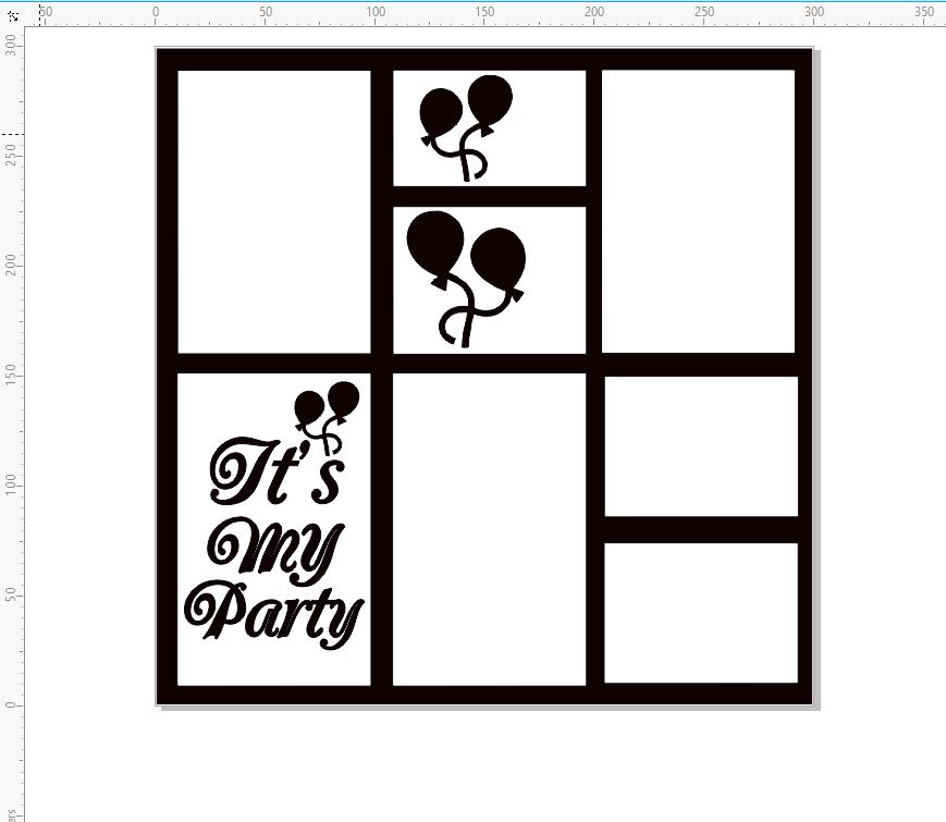 Its my party frame, 12 x 12 , Childrens party, adults party, Bir
